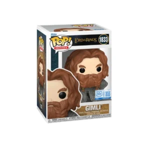 Funko de Gimli de la temática The Lord of the Rings con barba y el pelo largo