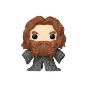 Funko de Gimli de la temática The Lord of the Rings con barba y el pelo largo