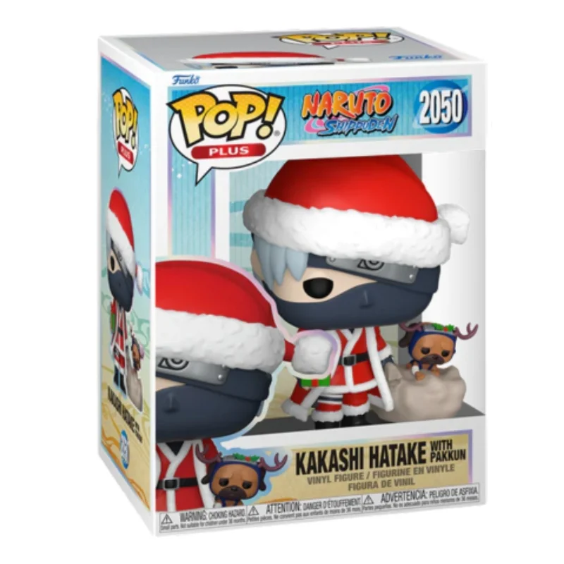 Funko Pop Kakashi Hatake 2050 Plus Navidad en su caja con vista lateral de la tienda de figuras coleccionables online spain dreamspop