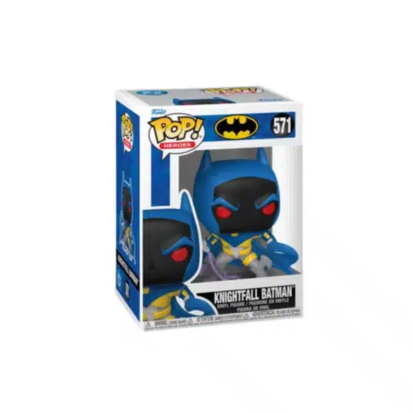 Finko knightfall batman 571. Pose de ataque con traje azul y gris
