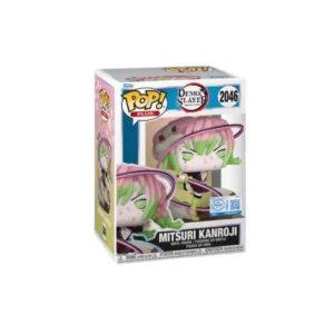 Este Funko se observa el cabello de color rosa y verde, además vemos que tiene una catana.