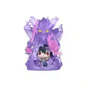 funko pop sasuke sdcc 2025 Chica recubierta de una muñeco extraño y con ojos brillantes