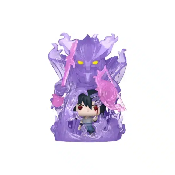 funko pop sasuke sdcc 2025 Chica recubierta de una muñeco extraño y con ojos brillantes