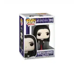 Funko Morticia Addams 1818 de wednesday. Pose seria con vestido, ojos y pelo negro