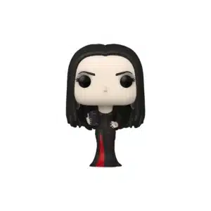 Funko Morticia Addams 1818 de wednesday. Pose seria con vestido, ojos y pelo negro