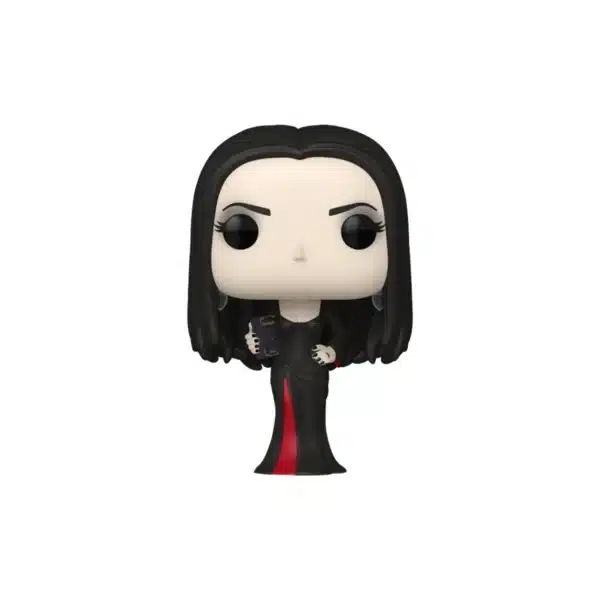 Funko Morticia Addams 1818 de wednesday. Pose seria con vestido, ojos y pelo negro