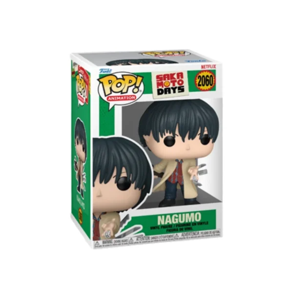 Funko Nagumo 2060. Aparece con gabardina beige y arpon en la mano