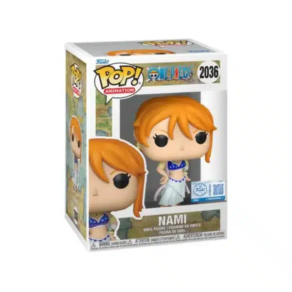 Funko Pop! Nami SE 2036 de One Piece. Descubre a nami con su pelo rubio y vestido blanco