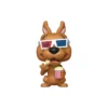 Este Funko de Scooby-Doo se ve al perro con gafas y comiendo palomitas.
