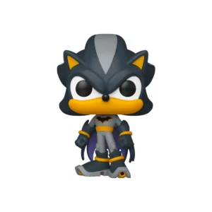 Este Funko vemos a Sonic con colores oscuros y con el traje de Batman.