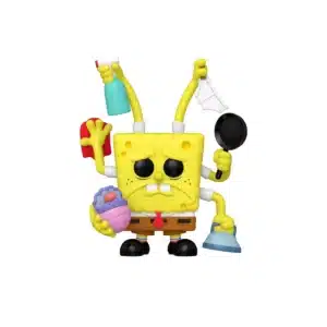 FUNKO POP BOB ESPONJA SDCC 2025 amarillo con utensilios de limpieza en sus manos