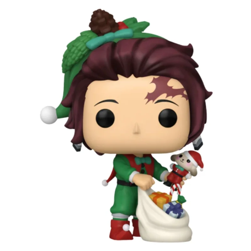 Funko Pop Tanjiro Kamado 2032 Plus Demon Slayer fuera de su caja con vista frontal de la tienda de figuras coleccionables online spain dreamspop