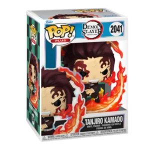Funko Pop Tanjiro Kamado 2041 Plus Demon Slayer en su caja con vista lateral de la tienda de figuras coleccionables online spain dreamspop