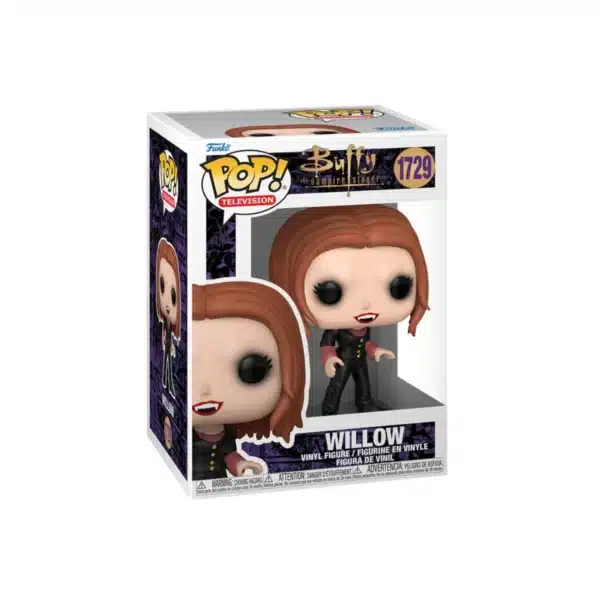 Funko Willow 1729 de la serie vampire slayer. Pose atrevida, traje y ojos negros.