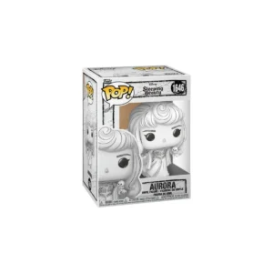 Este es el Funko de Aurora que es una princesa y tiene colores blanco y negro.