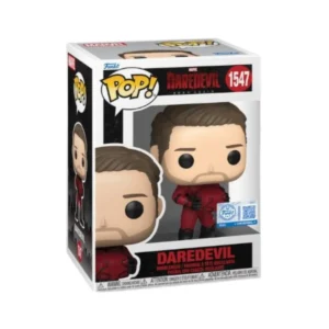 En este Funko Daredevil 1547 SE Marvel vemos que lleva la ropa de color negro y se observa barba y pelo corto en su rostro.