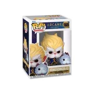 Funko Heirmerdinger 1605 de Arcane League of Legends. Ademas viene acompañado por Poro