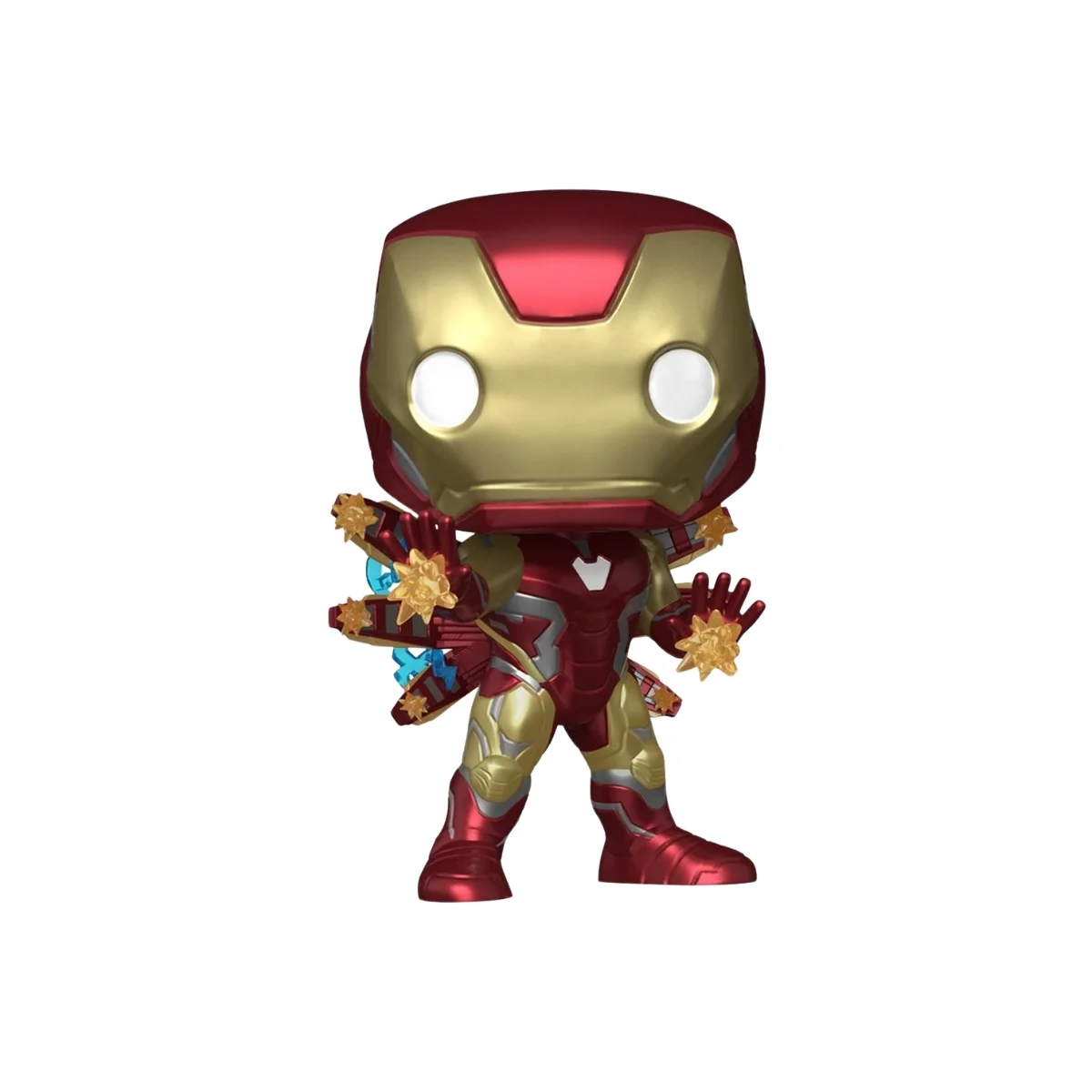 Funko de Iron Man 1555 de la saga marvel que brilla en la oscuridad