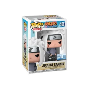Funko de jiraiya Sannin de Naruto Shippuden. Pelo blanco, cintillo gris y ojos ensangrentado