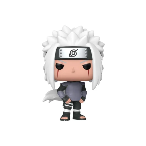 Funko de jiraiya Sannin de Naruto Shippuden. Pelo blanco, cintillo gris y ojos ensangrentado