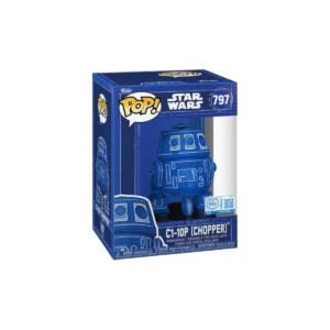 Es un droide de color azul y corresponde a la saga Star Wars