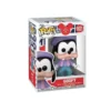 Este es el Funko Goofy 1621 de Disney con boina lila, chaleco morado, pantalones azules y microfono en mano. Su atuendo muestra como el personaje esta dispuesto a cantar un rap.
