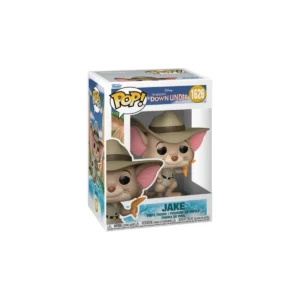 Este Funko presenta un sombrero y después se ve el ratón con un largo rabo.