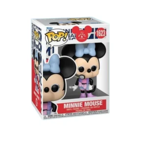 Este es el Funko de Minnie Mouse con orejas negras y lazo en el pelo.