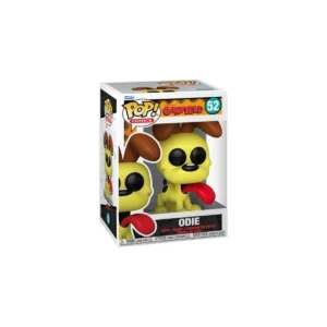 Este Funko es un perro de color amarillo y con la lengua fuera.
