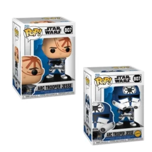 En esta imagen vemos el Funko Arc Trooper Jesse Bundle, en el destaca la presencia de 2 figuras con detalles y colores diferentes.