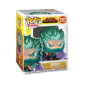 Este es el Funko de Deku 2157 de My Hero Academia en su versión premium. Podemos ver que su posición transmite energía.