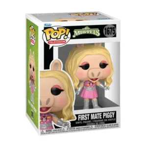 Este es el Funko de First Mate Piggy, el el destaca la combinación entre un cerdo y un humano.