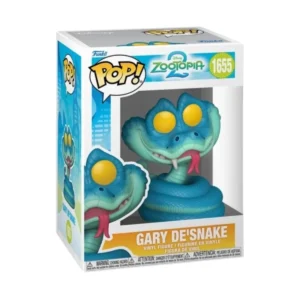 En esta imagen se puede ver el Funko de Gary De'Snake 1655 y en esta figura destaca sus grandes ojos amarillos, además de que tiene su tenebrosa lengua por fuera.