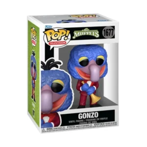 En esta imagen podemos ver el Funko de Gonzo 1677 de la serie de dibujos animados The Muppets. En esta pieza destaca la gran nariz del personaje.