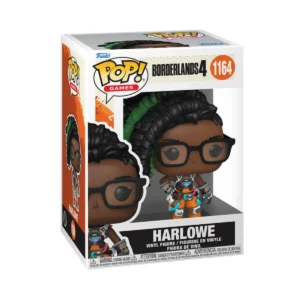Este es el Funko Harlowe 1164 de Bonderlans 4 y vemos que tiene gafas y el pelo largo peinado hacia el lado.