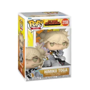 Este es el Funko de Himiko Toga 2159 de My Hero Academia que vemos que tiene el pelo rubio y con varias figuras en sus pies.