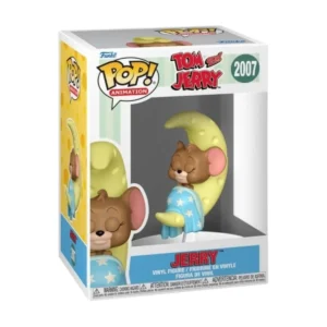 Este es el Funko de Jerry 2007, el cuál vemos dormido en una luna con una manta por encima.