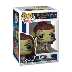 Este es el Funko de Lae'zel 1147 del videojuego Baldur's Gate. Podemos observar que esta figura lleva armadura githyanki.