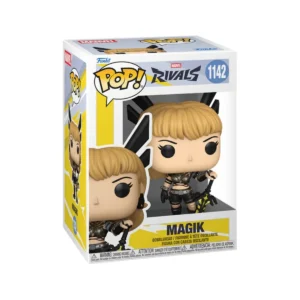 Este es el Funko Magik 1142 Marvel Rivals y vemos que tiene el pelo rubio y una diadema negra.