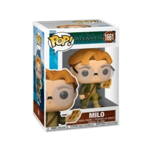 Este Funko Milo 1661 The Lost Empire y vemos que este personaje lleva gafas y un libro en su mano.