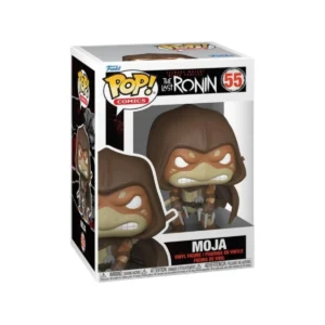 Este es el Funko Moja 55 y pertenece The Last Ronin. En el observamos que lleva una capa sobre la cabeza y una espada en la espalda.