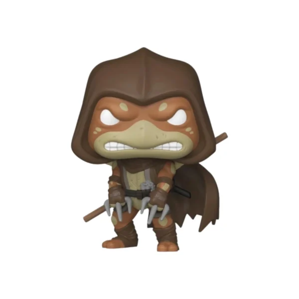 Este es el Funko de Moja 55 y pertenece The Last Ronin. En el observamos que lleva una capa sobre la cabeza y una espada en la espalda.