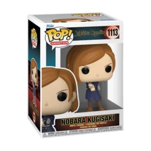Este es el Funko de Nobara Kugisaki 1113, en esta pieza observamos que lleva puesto un vestido de color azul.