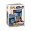 Este Funko es de Paz Vizsla 666, podemos observar que predomina el color azul en su vestimenta.