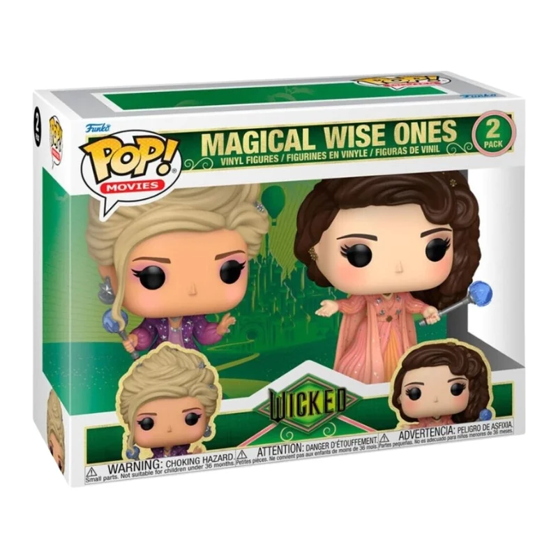 Funko Pop 2 Pack Magical Wise Women Wicked en su caja con vista lateral de la tienda de figuras coleccionables online spain dreampsop especializada en funko pop y youtooz