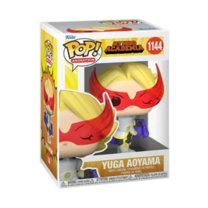 Este es el Funko de Yuga Aoyama 1144, en esta pieza observamos que lleva unas gafas de color rojo y su cabello de rubio.