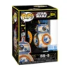 El Funko BB-8 804 SE de Star Wars destaca por sus paneles naranjas y blancos, las marcas circulares en su cuerpo y la esfera superior móvil