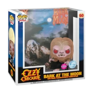 En esta imagen podemos ver el Funko Bark at the Moon 60 SE de Ozzy Osbourne. En esta pieza destaca sus tenebrosos ojos rojos.