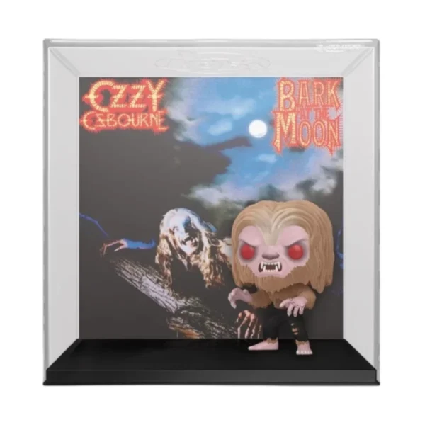 En esta imagen podemos ver el Funko Bark at the Moon 60 SE de Ozzy Osbourne. En esta pieza destaca sus tenebrosos ojos rojos.