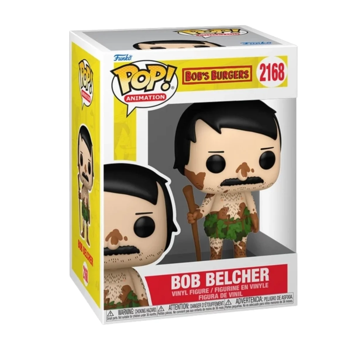 Funko Bob Belcher 2168 Bob's Burgers en su caja con vista frontal de la tienda de funkos online spain dreamspop